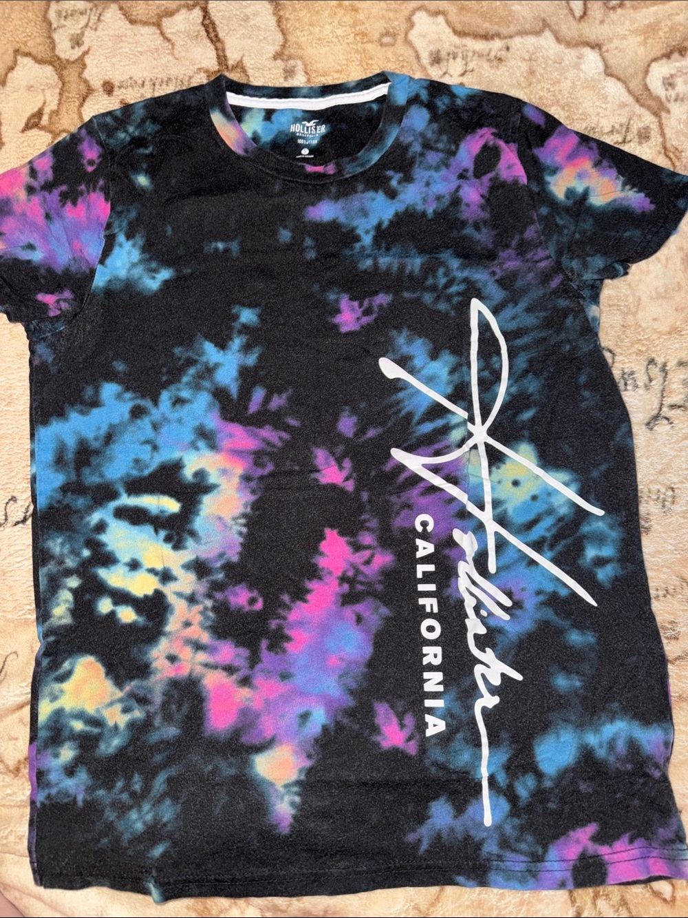 🖤HOLLISTER JUNIORS BLACK TIE DYE T-SHIRT SIZE S🖤